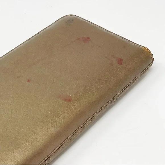 Coach Madison Accordion Zip Clutch Wallet Metallic Leather Card Organizer Large - Picture 7 of 14